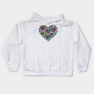 heart love you women's day Kids Hoodie